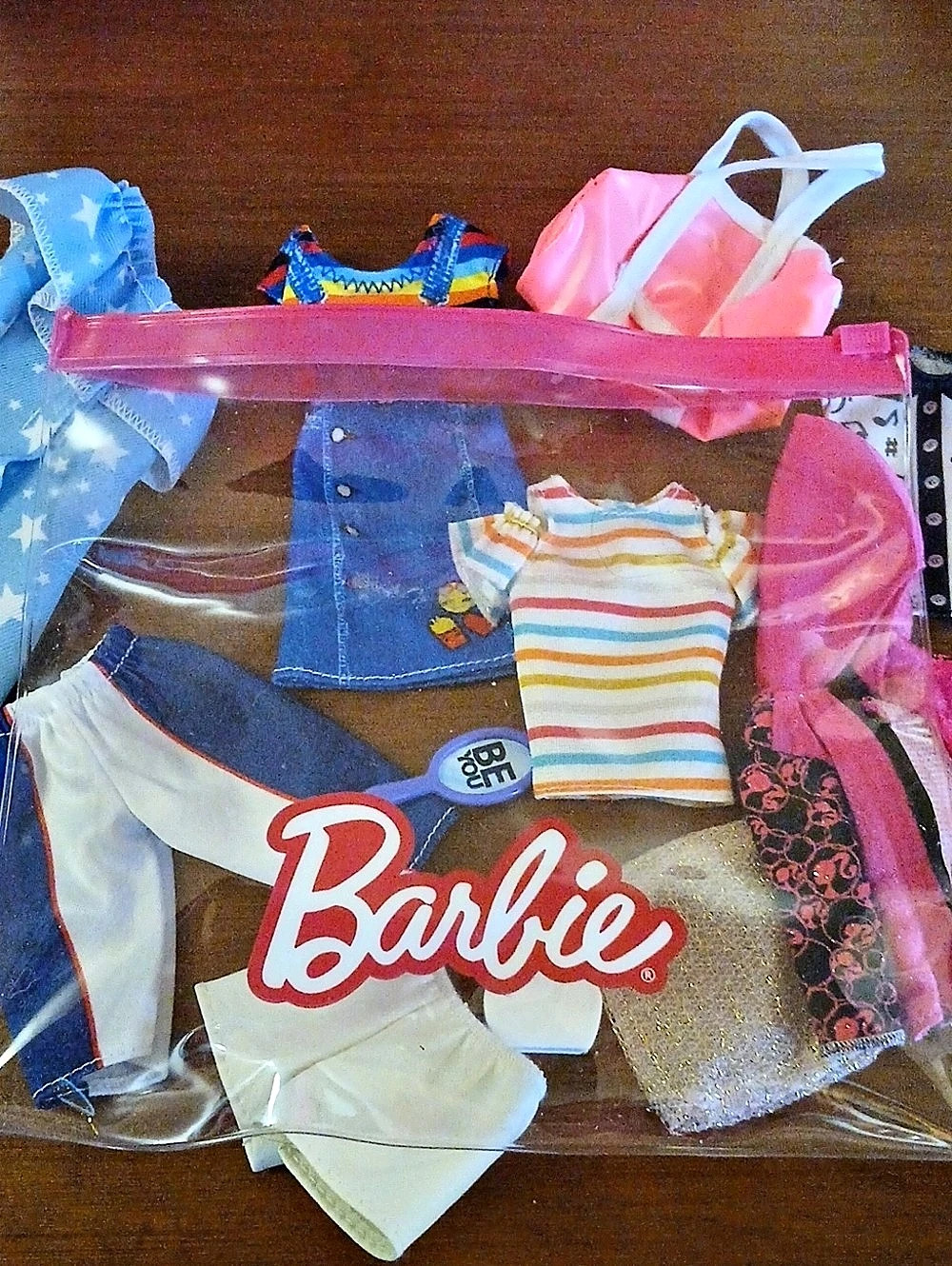 Barbie Doll Clothing & Accessories Bundle 10pcs Plus Bag